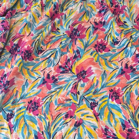 Colorful Floral Patterned Fabric - Picture 2 of 10